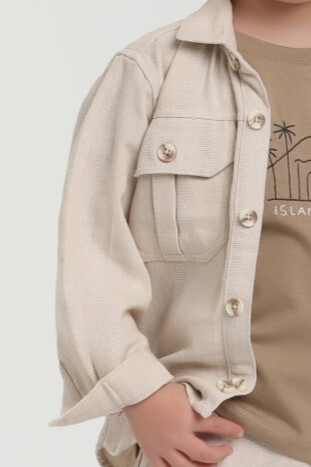 Erkek Çocuk Gömlek 1-4 Yaş 2532 Natural - 2