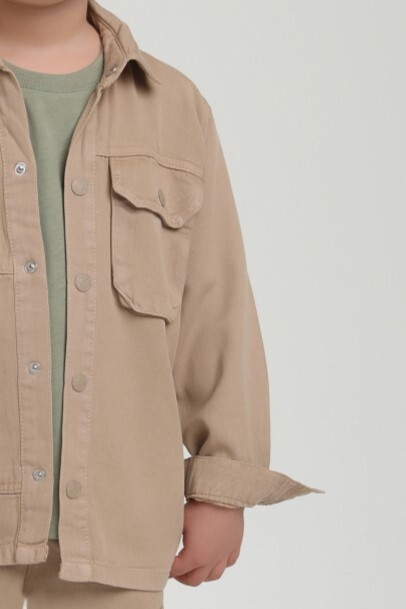 Erkek Çocuk Gömlek 1-4 Yaş 2544 Camel - 3