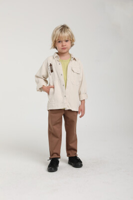 Erkek Çocuk Gömlek 1-4 Yaş 2551 Taş Rengi - 2