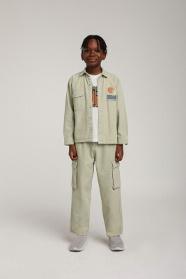 Erkek Çocuk Gömlek 4-8 Yaş 2555 Yeşil - 2