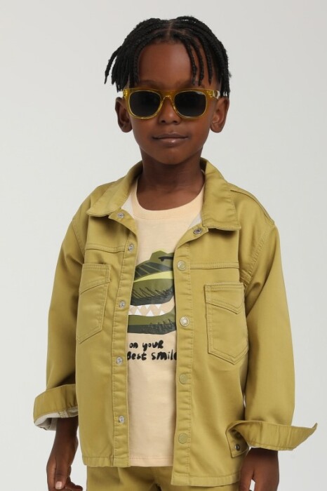 Erkek Çocuk Gömlek 1-4 Yaş 2597 Fıstık Yeşil - 1