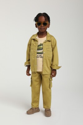 Erkek Çocuk Gömlek 1-4 Yaş 2597 Fıstık Yeşil - 2