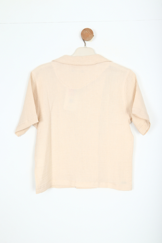 Erkek Çocuk Gömlek 6-12 Yaş 8258 Bej - 3