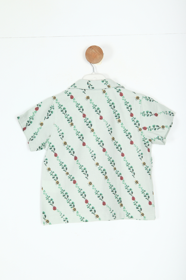 Erkek Çocuk Gömlek 1-5 Yaş 8268 Çiçekli - 3