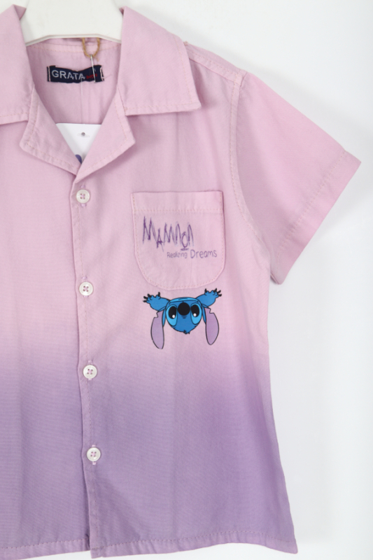 Erkek Çocuk Gömlek 1-5 Yaş 8271 Mor - 2