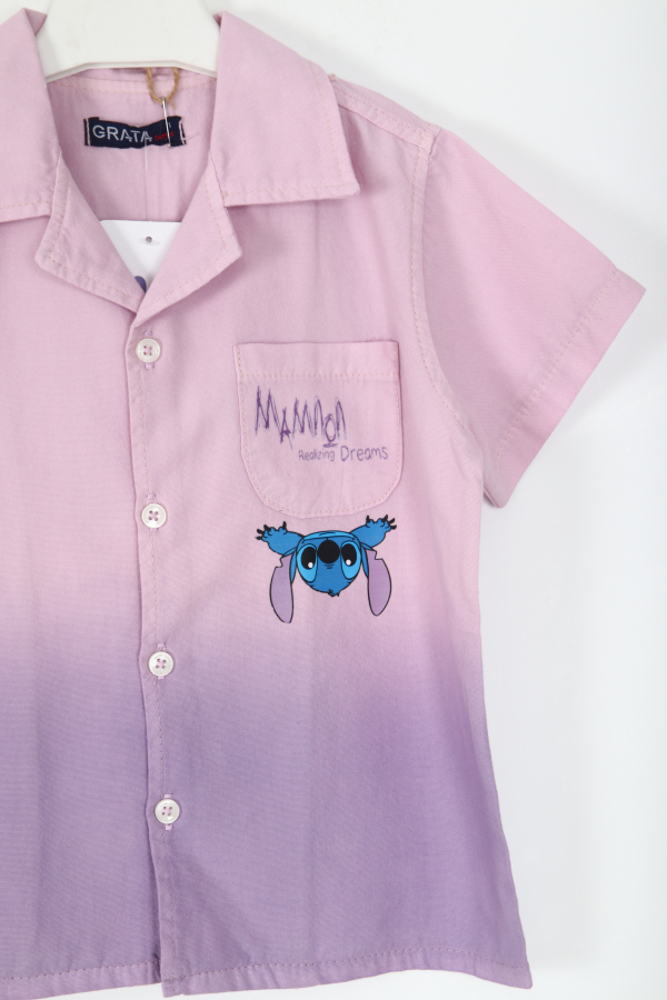 Erkek Çocuk Gömlek 1-5 Yaş 8271 Mor - 2