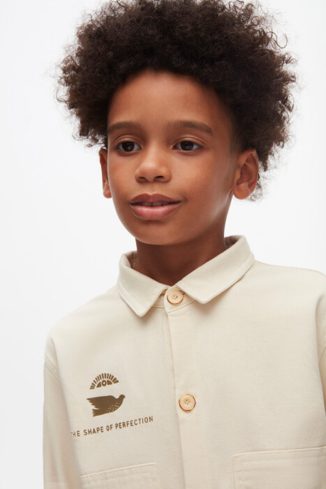 Erkek Çocuk Gömlek 8-14 Yaş 47319 Krem - 2