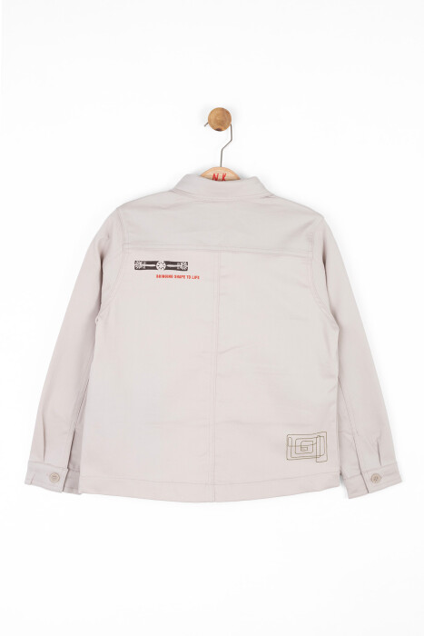 Erkek Çocuk Gömlek 8-14 Yaş 47319 Krem - 6