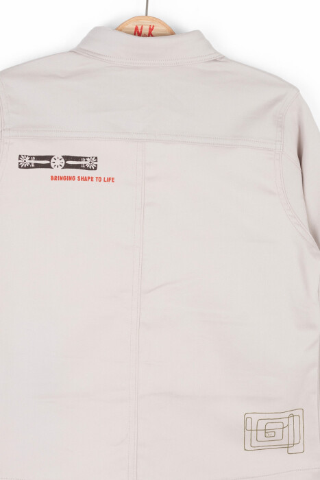 Erkek Çocuk Gömlek 8-14 Yaş 47319 Krem - 7