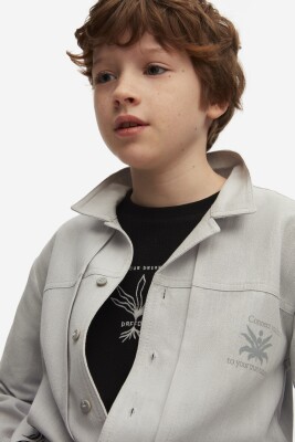 Erkek Çocuk Gömlek 8-14 Yaş 48350 Gri - 2