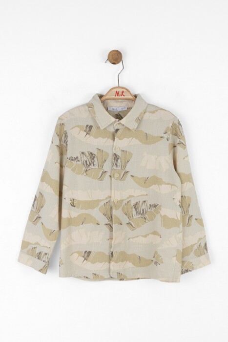 Erkek Çocuk Gömlek 4-8 Yaş 48529 Yeşil - 1