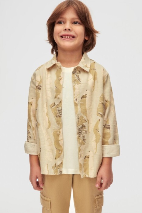 Erkek Çocuk Gömlek 4-8 Yaş 48529 Yeşil - 2