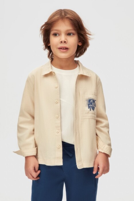 Erkek Çocuk Gömlek 4-8 Yaş 48508 Krem - 2