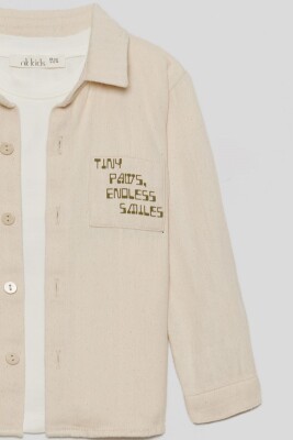 Erkek Çocuk Gömlek 1-4 Yaş 48605 Vizon - 2