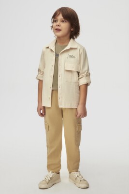 Erkek Çocuk Gömlek 4-8 Yaş 48523 Krem - 2