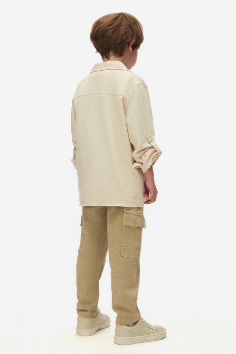 Erkek Çocuk Gömlek 4-8 Yaş 48523 Krem - 3