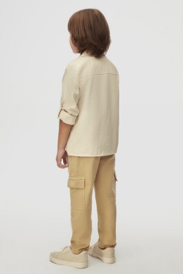 Erkek Çocuk Gömlek 4-8 Yaş 48523 Krem - 5