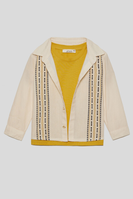 Erkek Çocuk Gömlek 9Ay-4Yaş 48616 Krem - 1