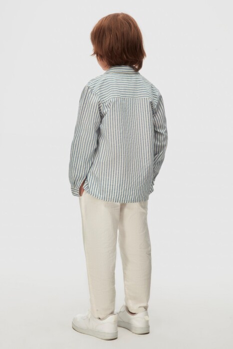 Erkek Çocuk Gömlek 9Ay-4Yaş 48610 Mavi - 3