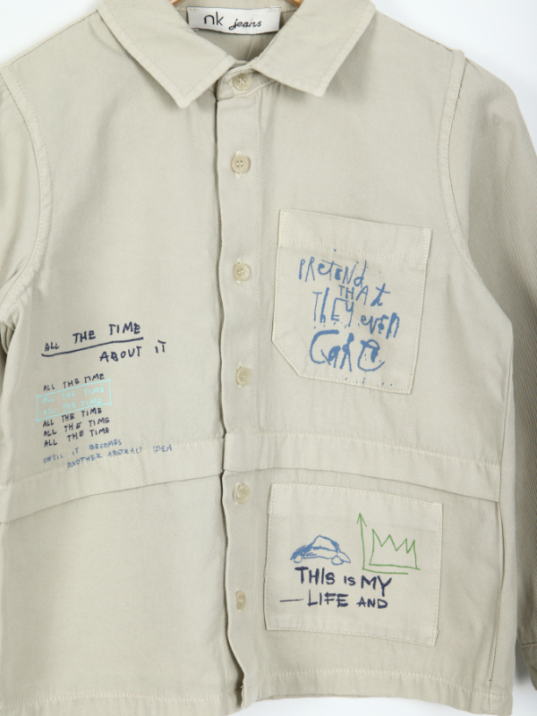 Erkek Çocuk Gömlek 4-8 Yaş 48546 Gri - 2