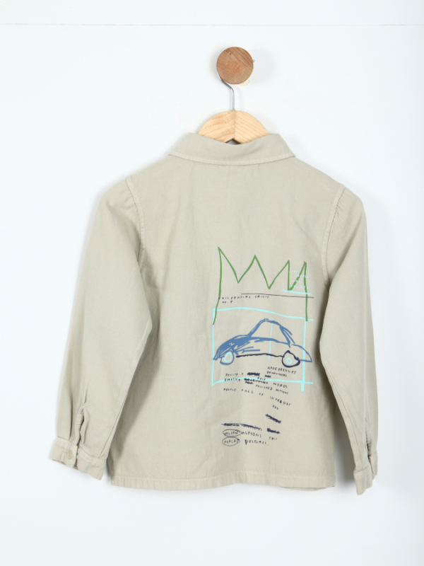 Erkek Çocuk Gömlek 4-8 Yaş 48546 Gri - 3