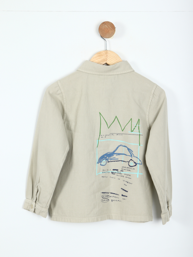 Erkek Çocuk Gömlek 4-8 Yaş 48546 Gri - 3