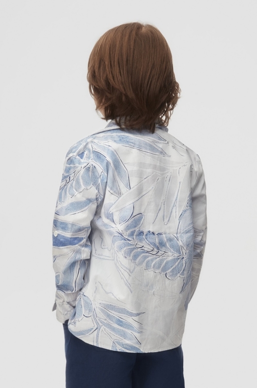 Erkek Çocuk Gömlek 4-8 Yaş 48515 Mavi - 3