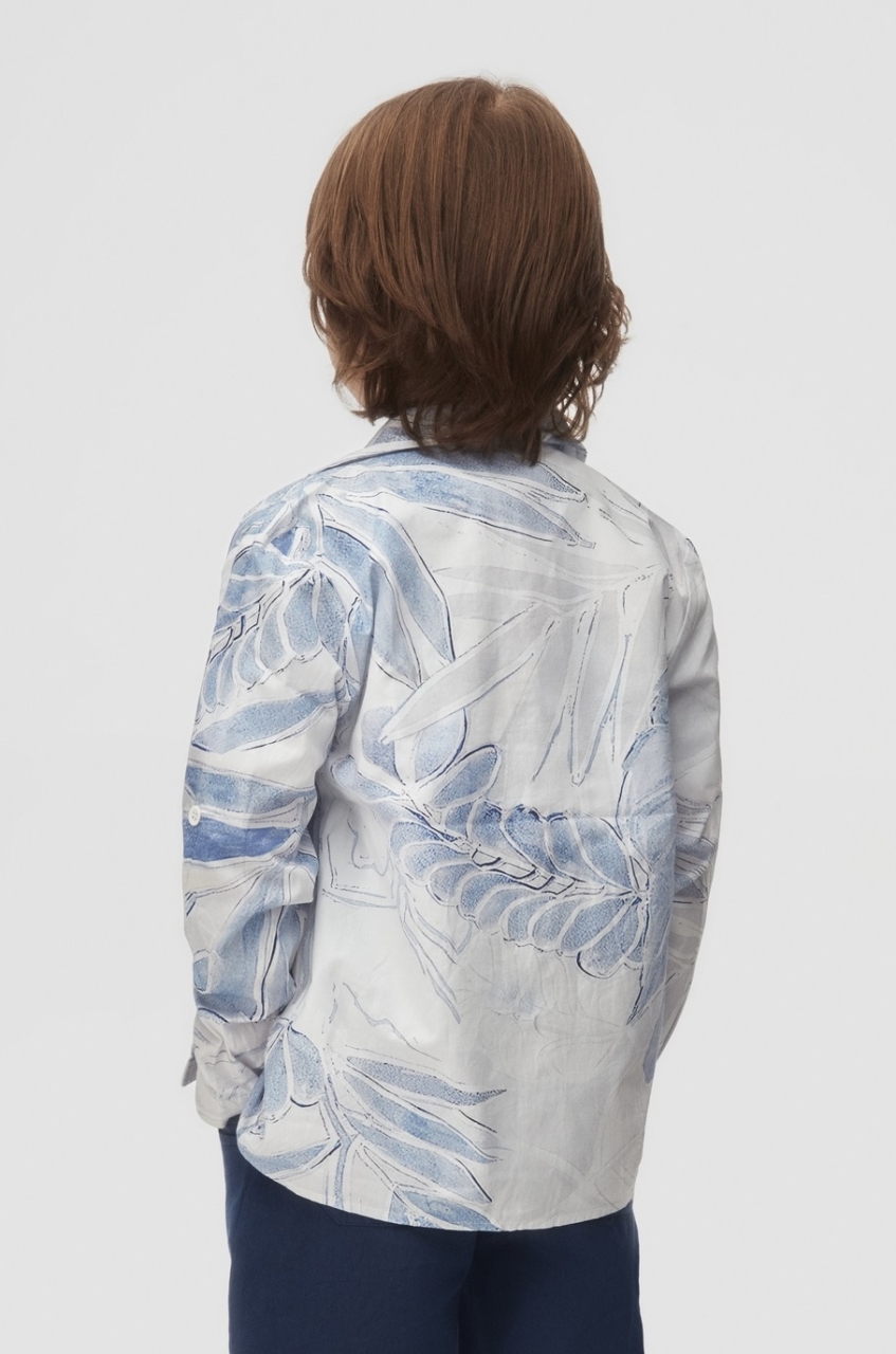 Erkek Çocuk Gömlek 4-8 Yaş 48515 Mavi - 3