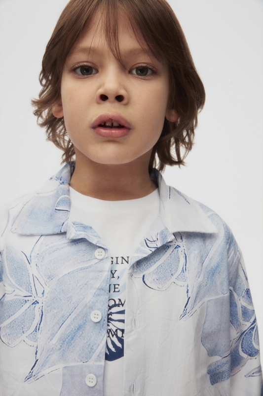 Erkek Çocuk Gömlek 4-8 Yaş 48515 Mavi - 4