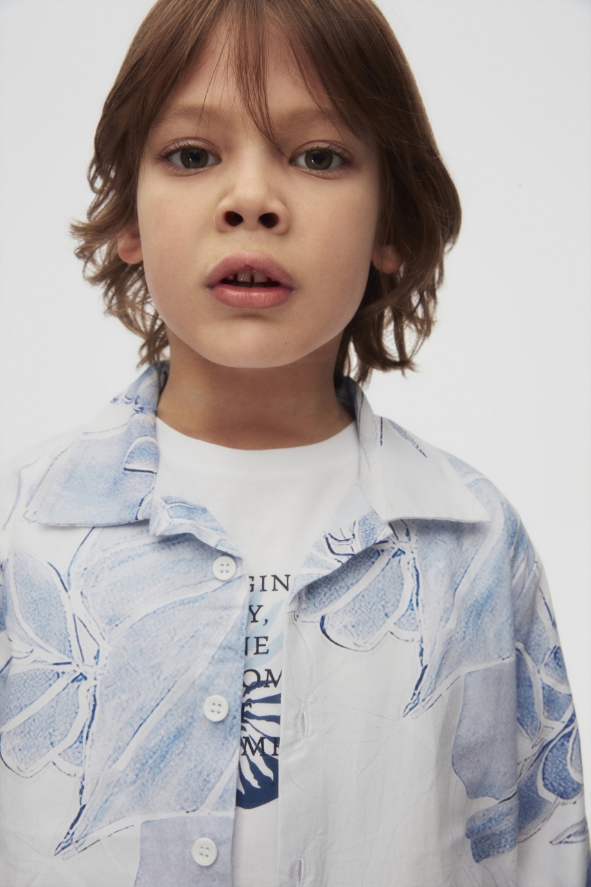 Erkek Çocuk Gömlek 4-8 Yaş 48515 Mavi - 4