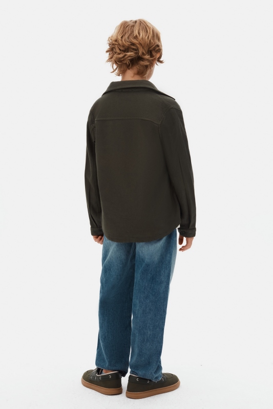 Erkek Çocuk Gömlek 8-14 Yaş 49319 Haki - 3