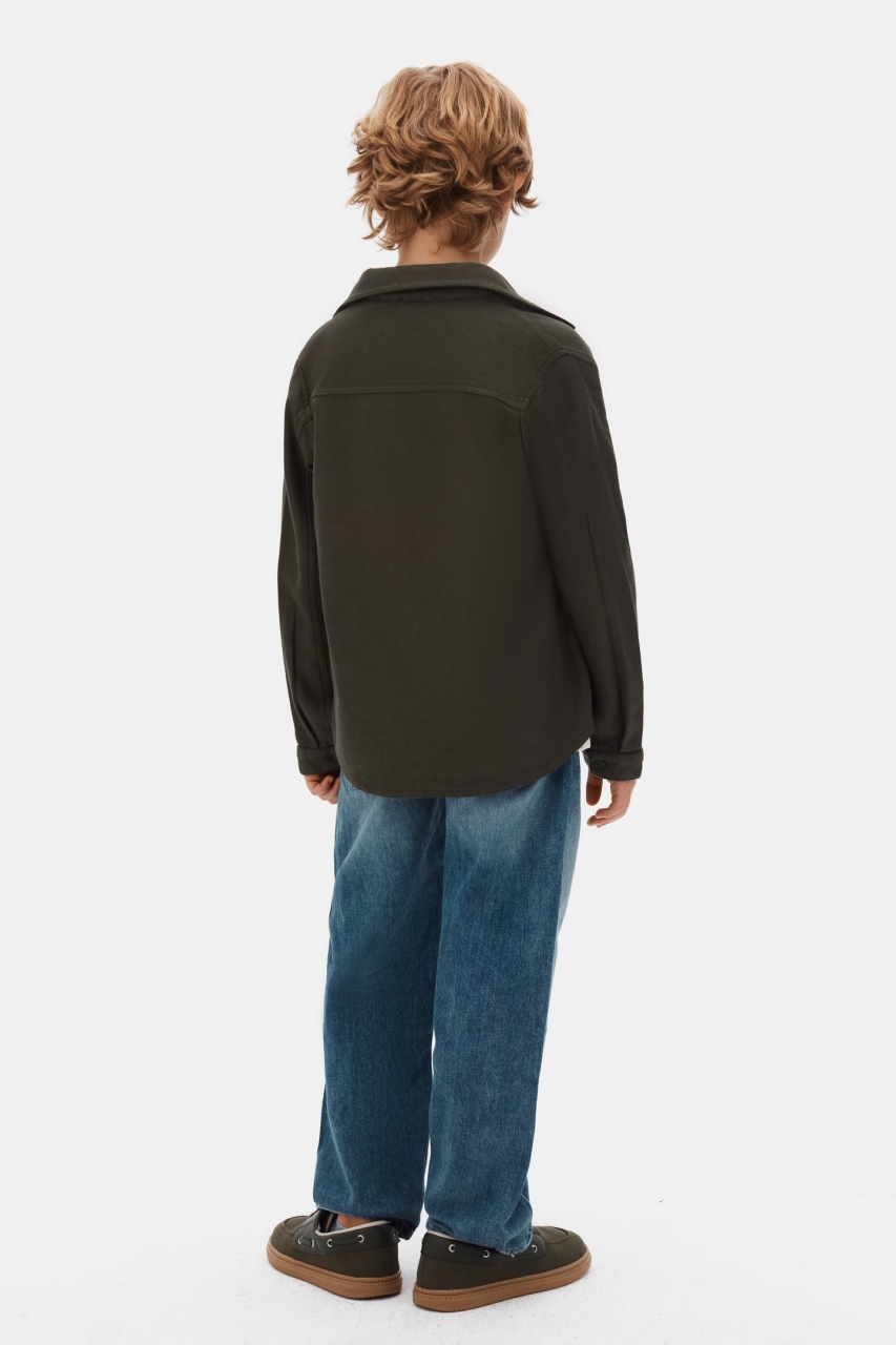 Erkek Çocuk Gömlek 8-14 Yaş 49319 Haki - 3