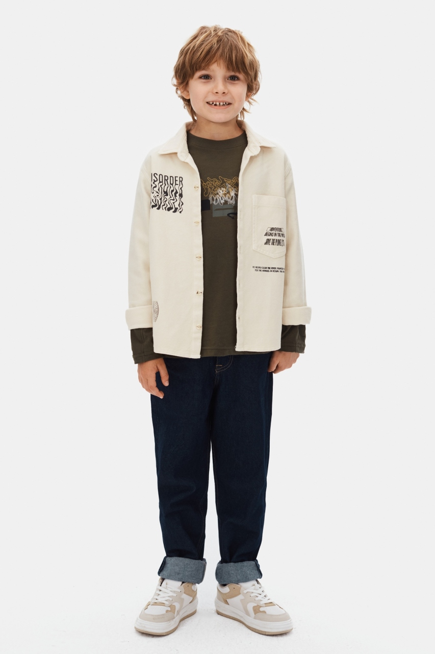 Erkek Çocuk Gömlek 8-14 Yaş 49319 Krem - 2