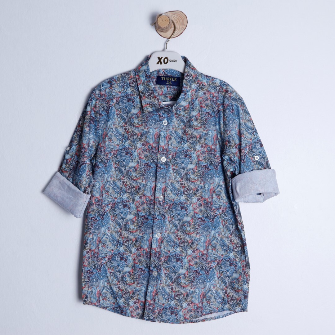 Erkek Gömlek 6-14 Yaş Taş Rengi - 1