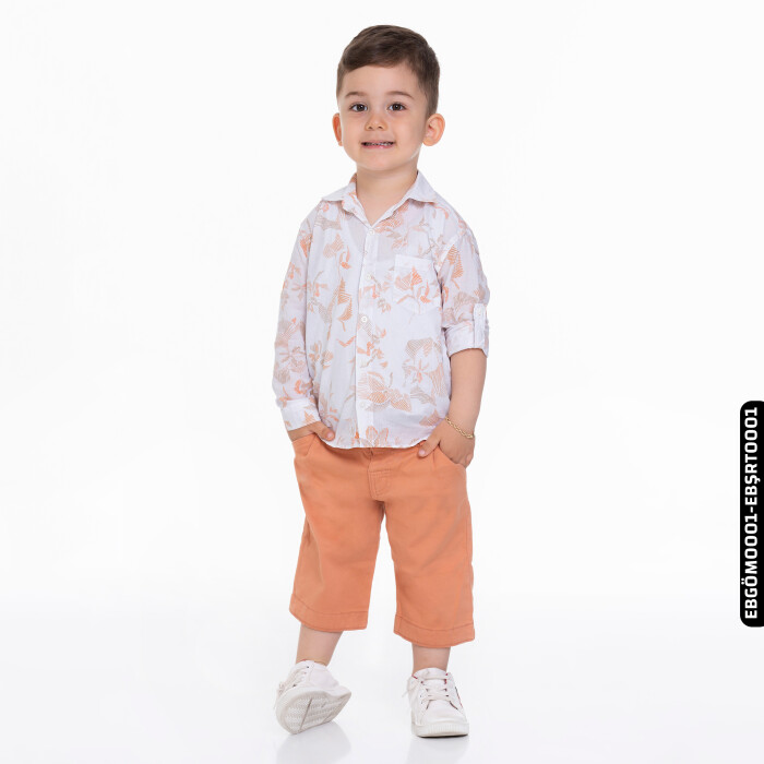 Erkek Bebek Gömlek 1-3 Yaş 22104 Ebgöm0001 Vizon - 1