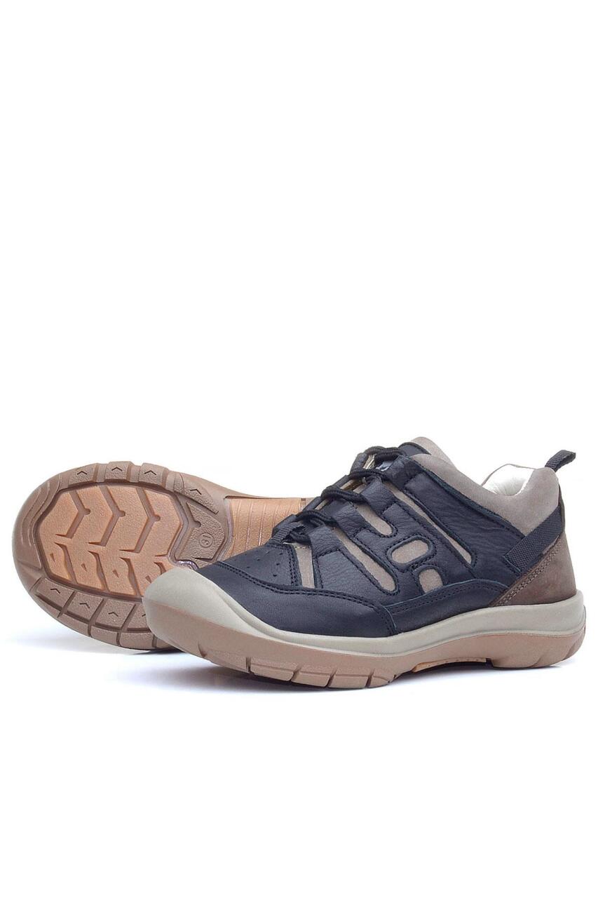 Rakerplus Hakiki Deri Siyah Kum Bağcıklı Çocuk Outdoor Ayakkabı - 7