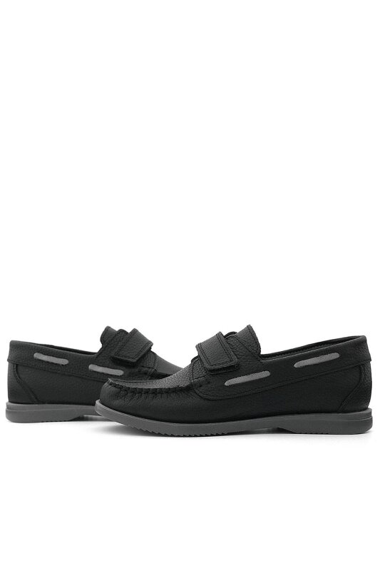 Rakerplus Simurg Hakiki Deri Siyah Erkek Çocuk Ayakkabı - 6