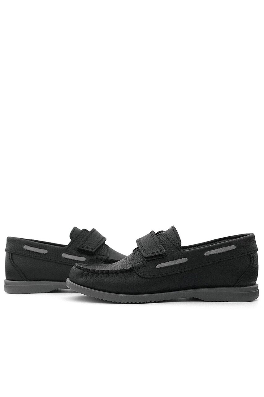 Rakerplus Simurg Hakiki Deri Siyah Erkek Çocuk Ayakkabı - 6