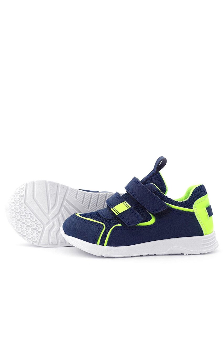 Rakerplus Lacivert Sarı Cırt Cırtlı Erkek Çocuk Spor Ayakkabı - 7