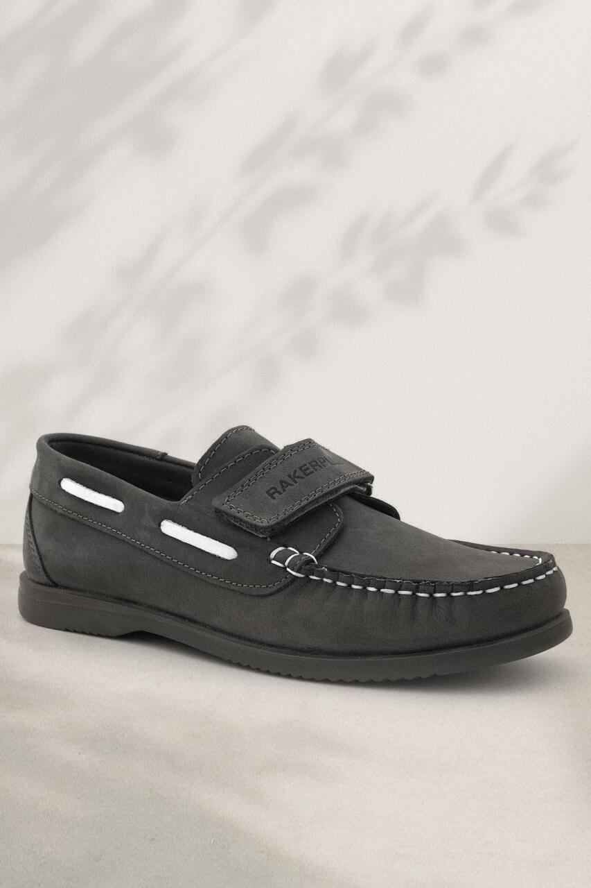 Rakerplus Simurg Hakiki Deri Gri Erkek Çocuk Ayakkabı - 4