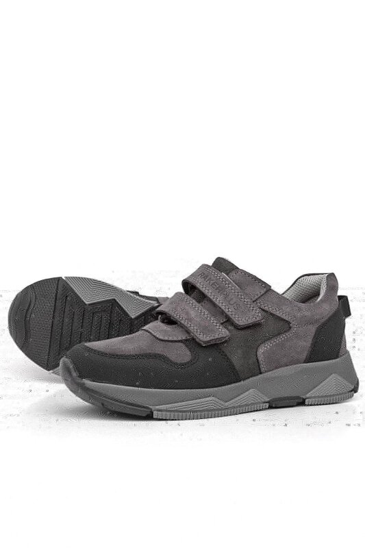 Rakerplus Hakiki Deri Gri Çocuk Sneakers Spor Ayakkabı - 6
