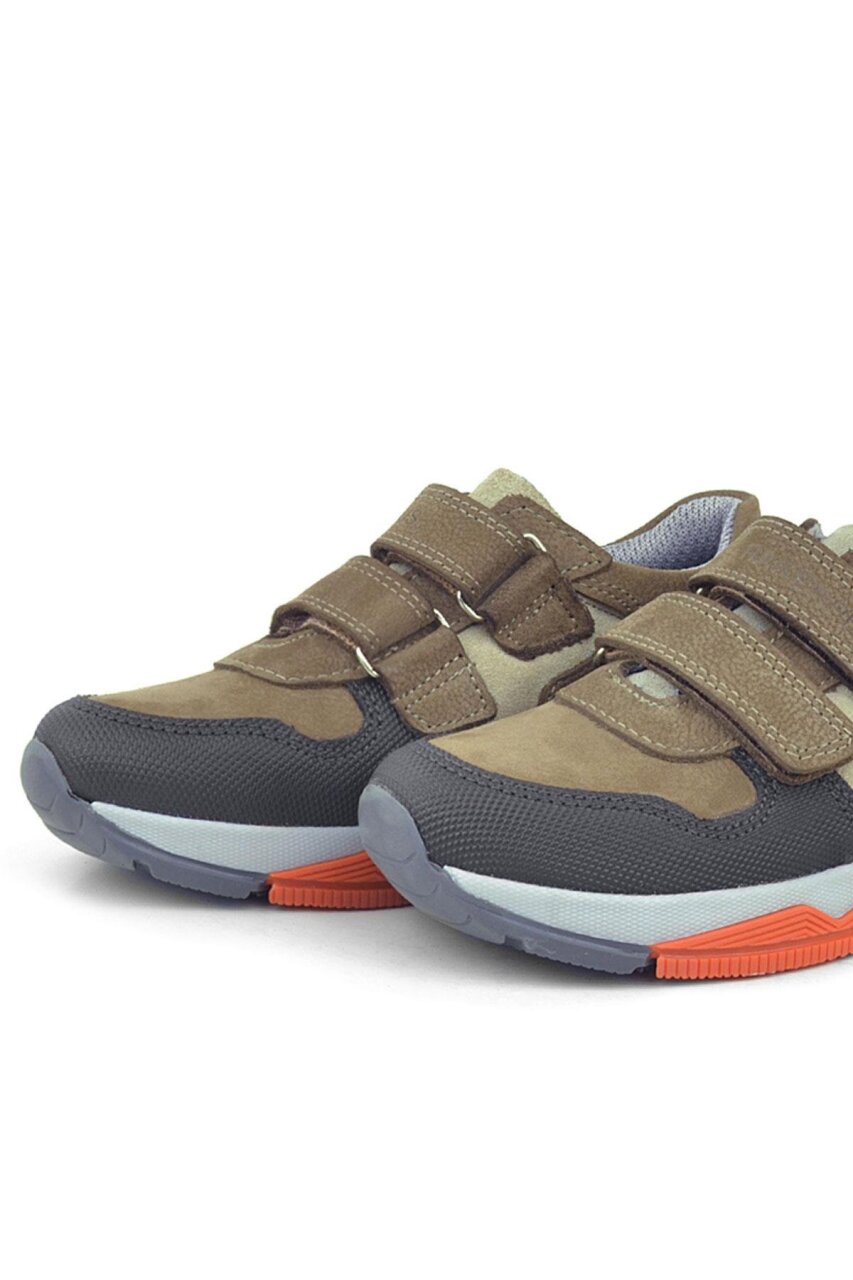 Rakerplus Hakiki Deri Kahverengi Çocuk Sneakers Spor Ayakkabı - 6