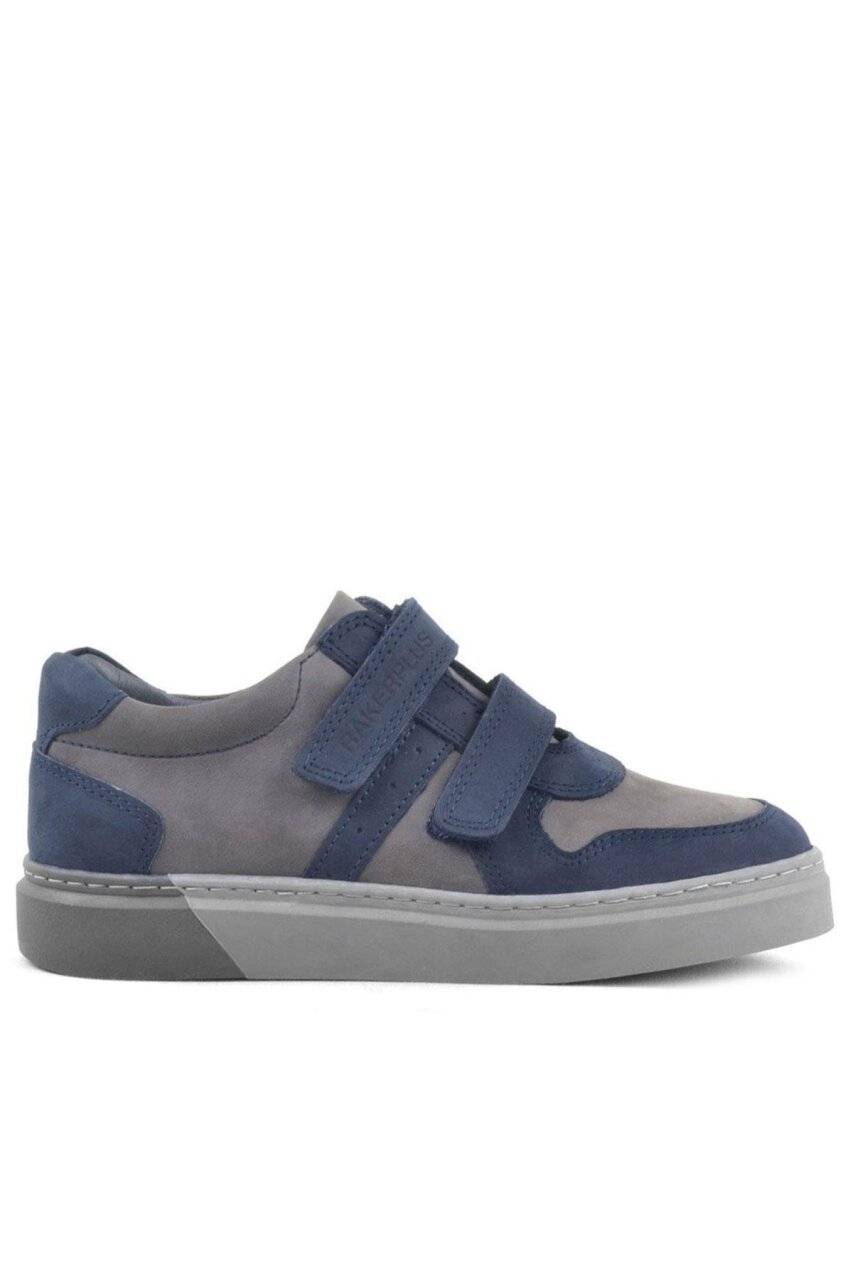 Rakerplus Hakiki Deri Lacivert Cırtlı Erkek Çocuk Sneaker - 2