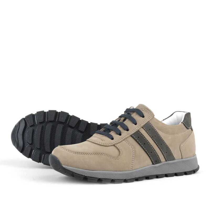 Rakerplus Deri Kum Rengi Fermuarlı Spor Ayakkabı Sneaker - 4