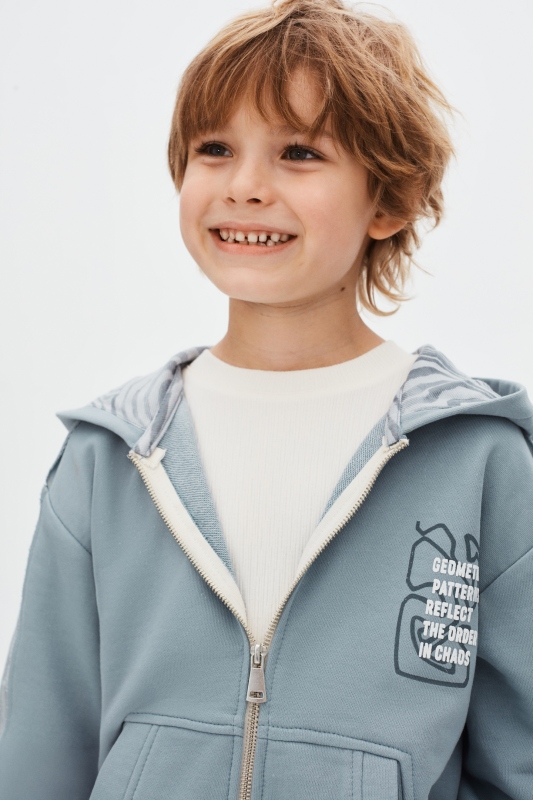 Erkek Çocuk Hırka 8-14 Yaş 49308 Mavi - 2