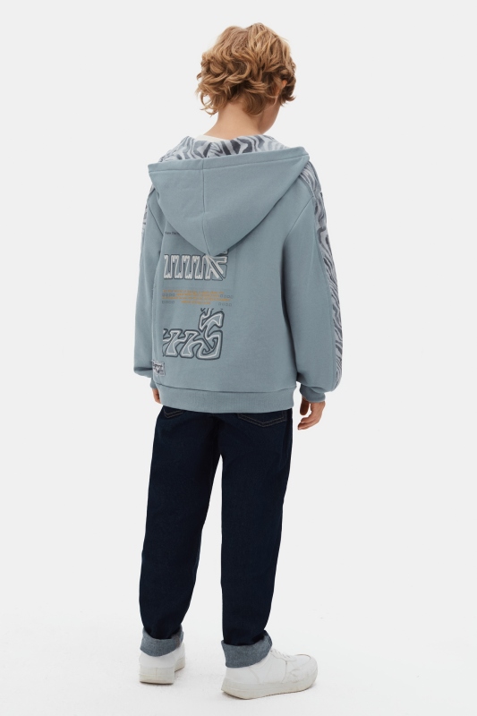 Erkek Çocuk Hırka 8-14 Yaş 49308 Mavi - 5