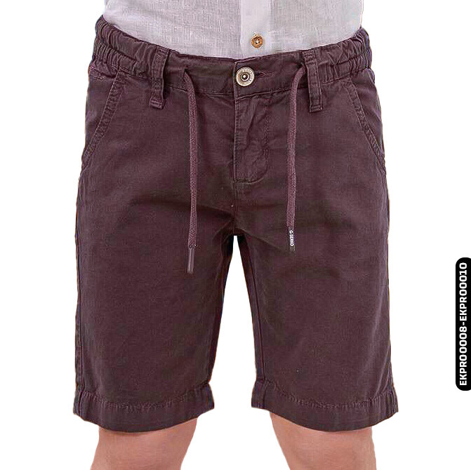 Erkek Çocuk Pamuklu Beli Lastikli Regular Bermuda Şort 9-13 Yaş 395338 Ekpr00010 Koyu Kırmızı - 5