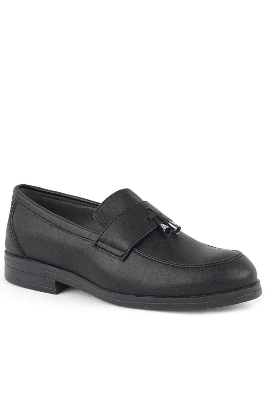 Rakerplus Loafer Siyah Mat Erkek Klasik Çocuk Ayakkabı - 2