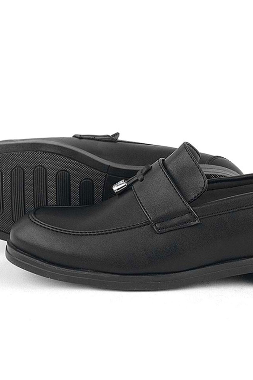 Rakerplus Loafer Siyah Mat Erkek Klasik Çocuk Ayakkabı - 7
