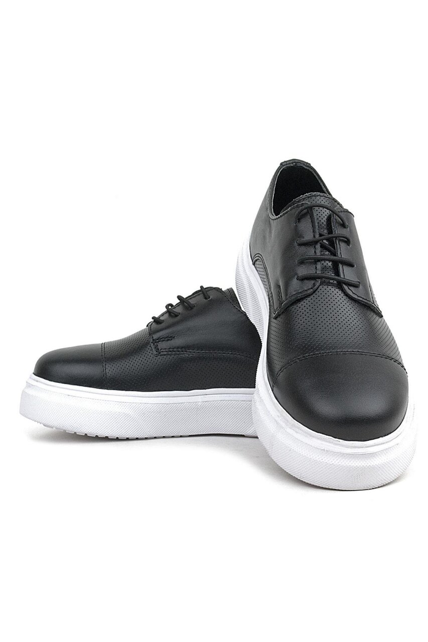 Rakerplus Siyah Yüksek Hafif Taban Çocuk Klasik Ayakkabı - 6